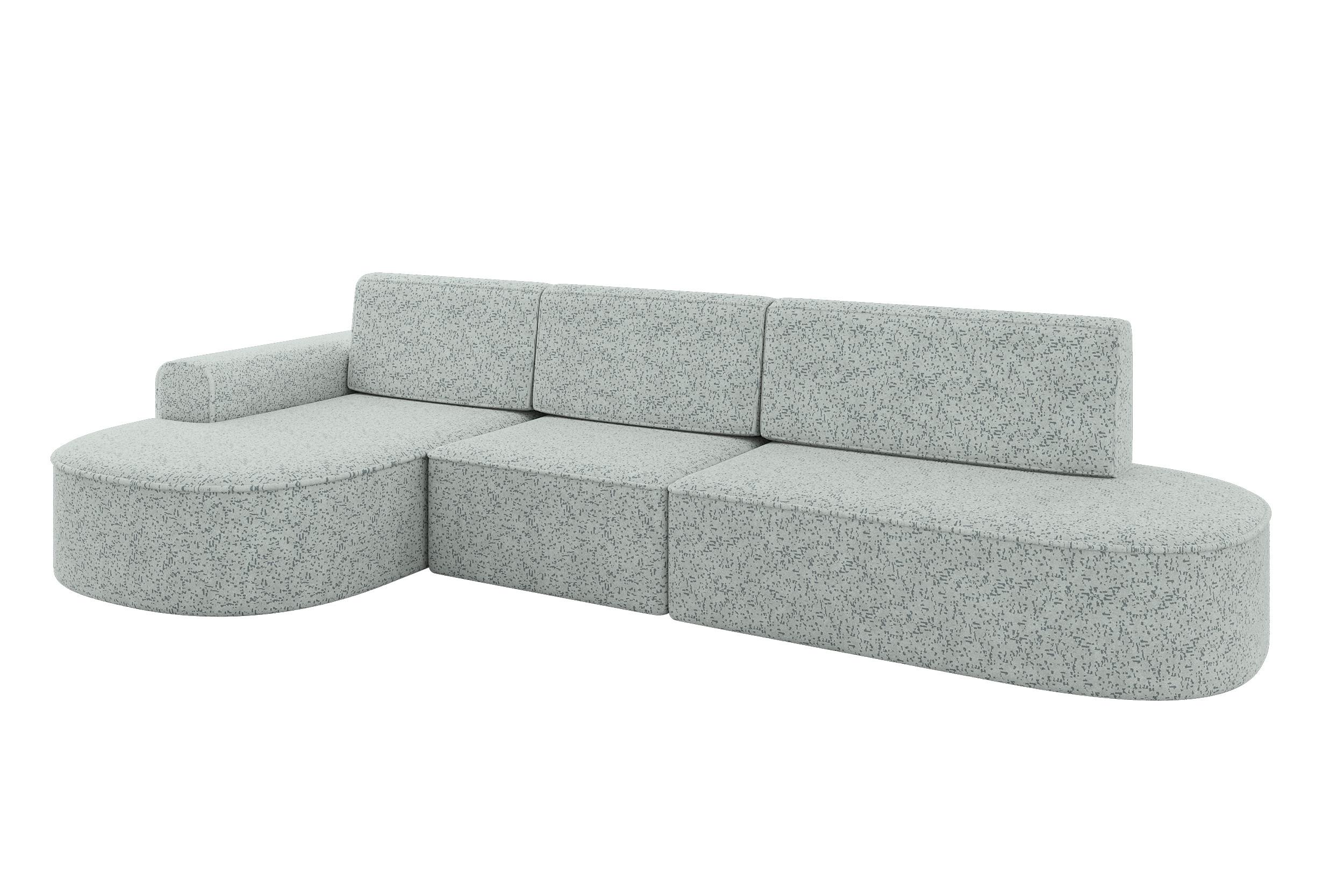 ECKSOFA mit Schlaffunktion Ottomane Links MARI L2-S 368X167X85 Grün Velours - Smaragdgrün/Schwarz, Holzwerkstoff/Kunststoff (368/167cm) - ALTDECOR