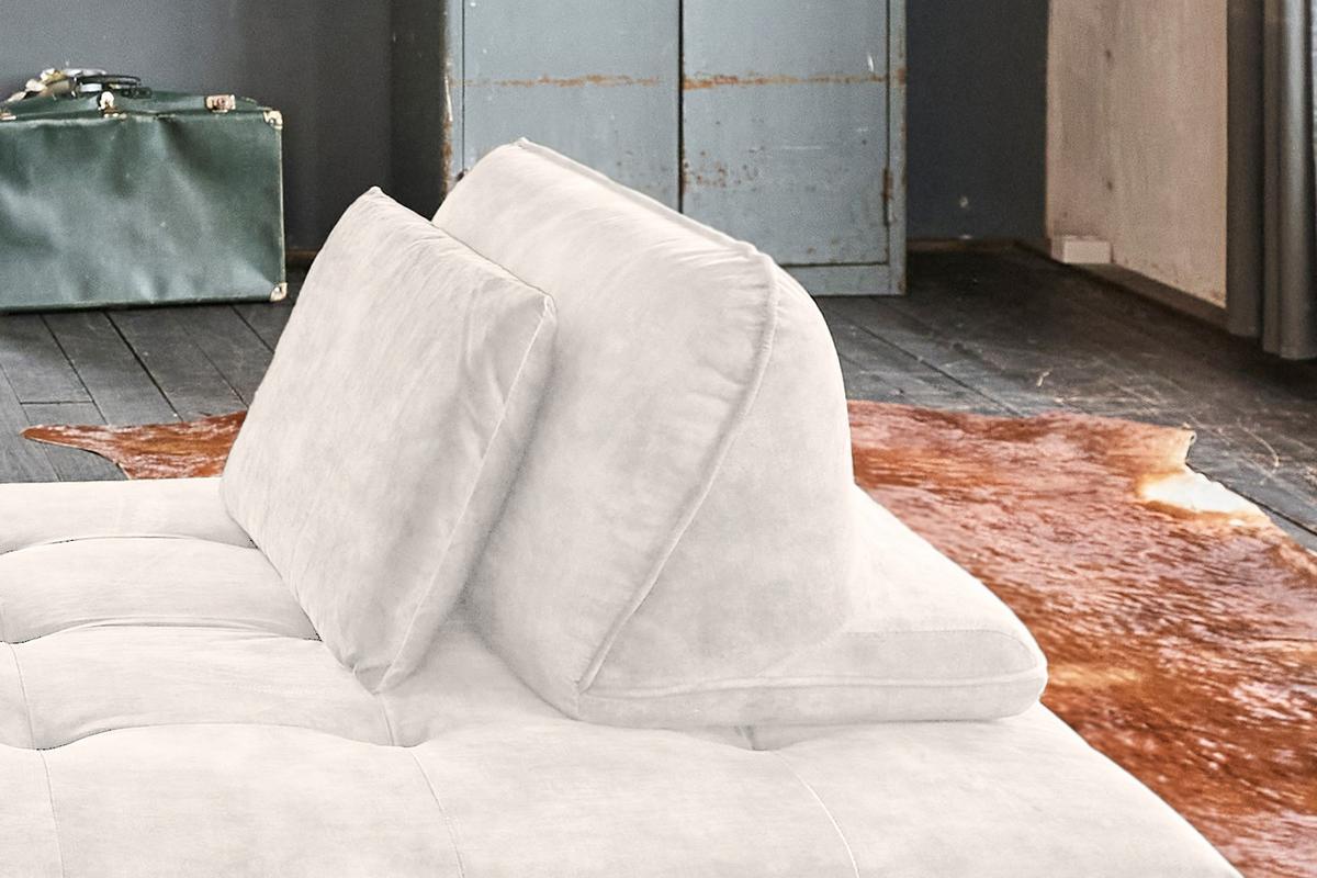 RÜCKENKISSEN WIOLO Cremeweiß Velvet - Creme, Textil (80/46cm) - KAWOLA