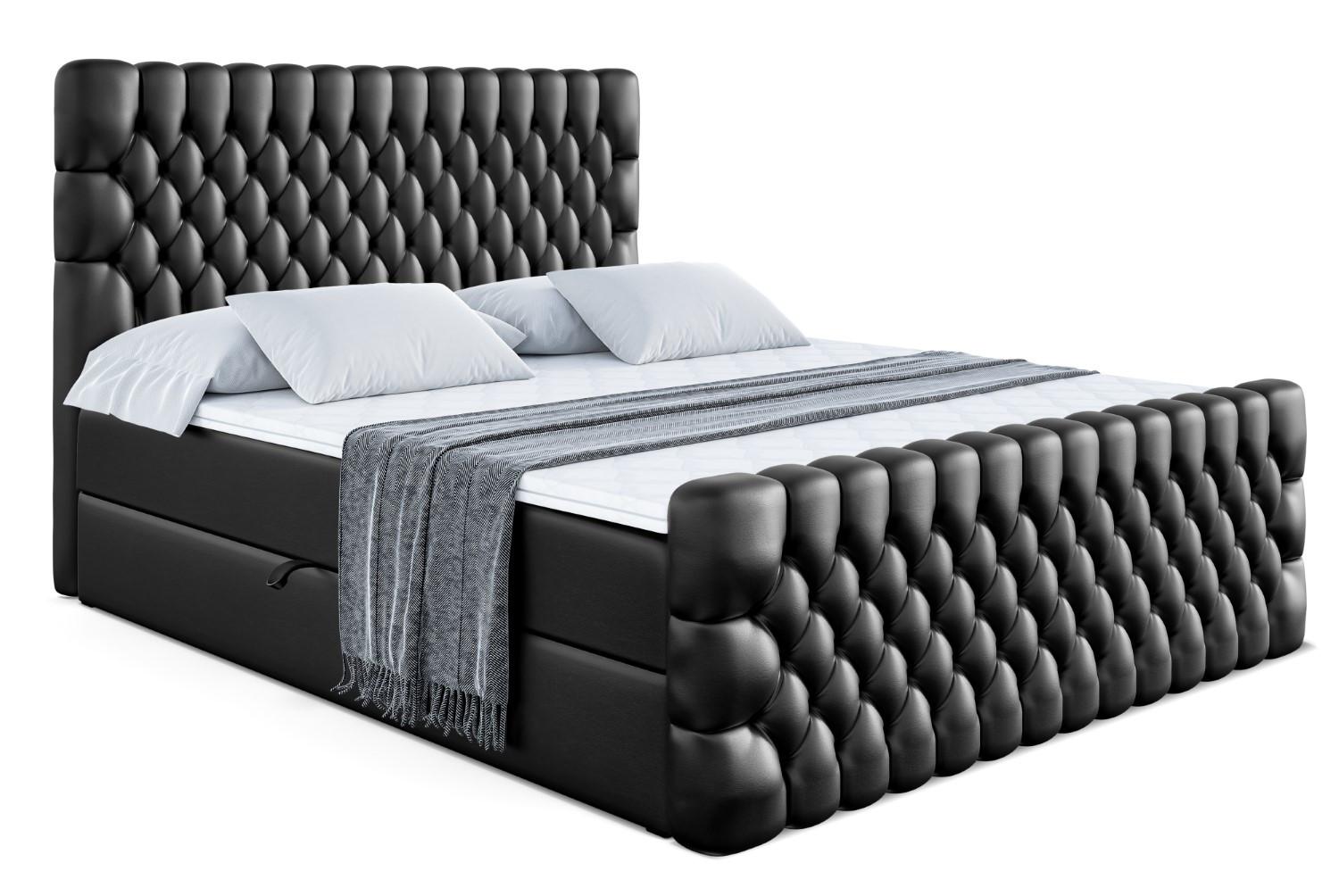 BOXBETT SERENE-Z - 200 x 200 - H3 - Schwarz Hochglanz - Schwarz Hochglanz, Holzwerkstoff (200/200cm) - ALTDECOR