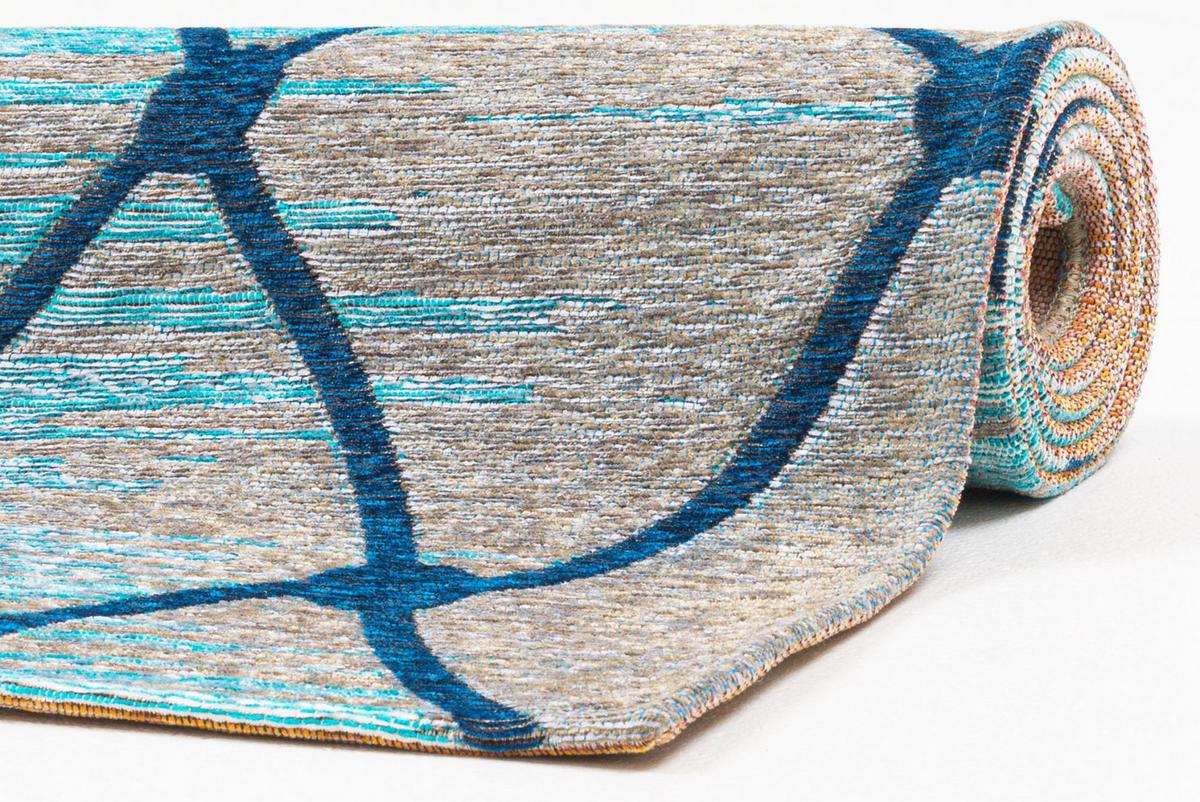 FLACHWEBTEPPICH Keitum 160x230 cm - Türkis, Textil (160/160cm) - Sansibar SYLT