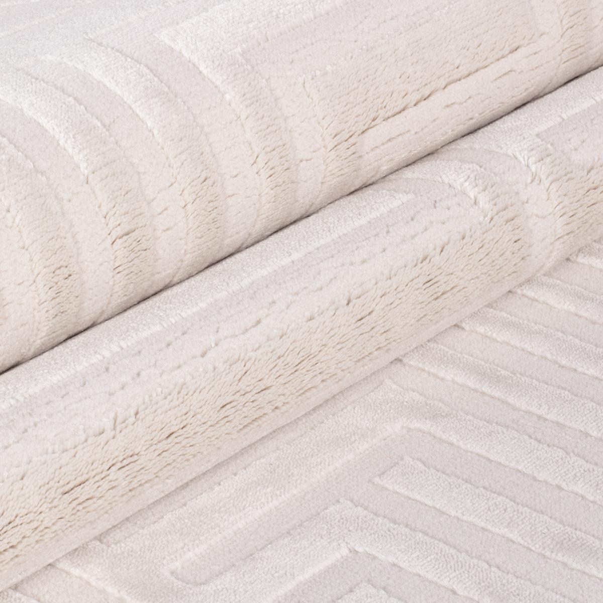 TEPPICH Kurzflor ILLER in Creme, mit 3D-Design, aus Jute, Florhöhe 12 mm, 120 x 170 cm - Beige, Textil (170/120cm) - KADIMA DESIGN