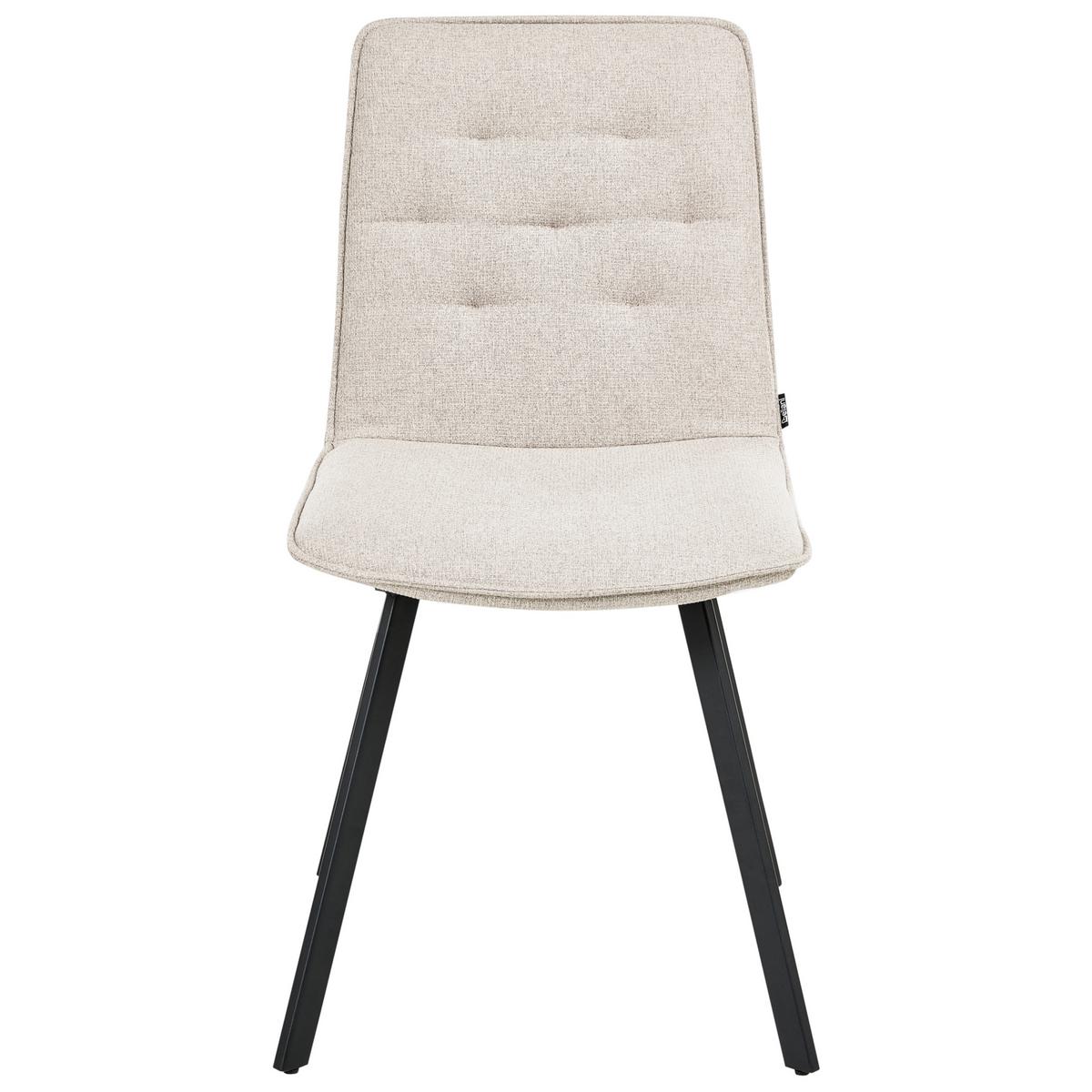 ESSZIMMERSTUHL 2er-Set Hellbeige Carver - Beige, Textil (47/89/58cm) - Beliani
