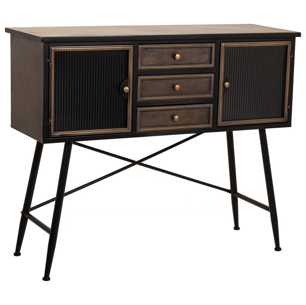 ANRICHTE 122x42x100 cm - Braun, Metall (122/100/42cm) - Wanderlust