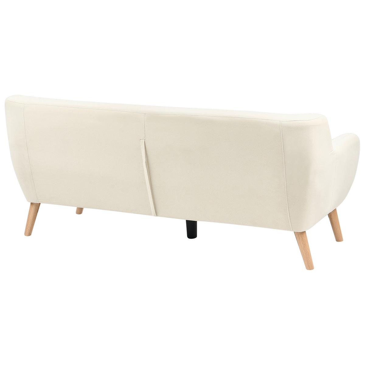3-SITZER-SOFA hellbeige/hellbraun Motala - Hellbraun/Beige, Textil (182/76/83cm) - Beliani