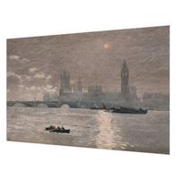 FOTOTAPETE 104x70 cm - Nachtpanorama - Grau, Textil (104/70cm) - Wallfluent