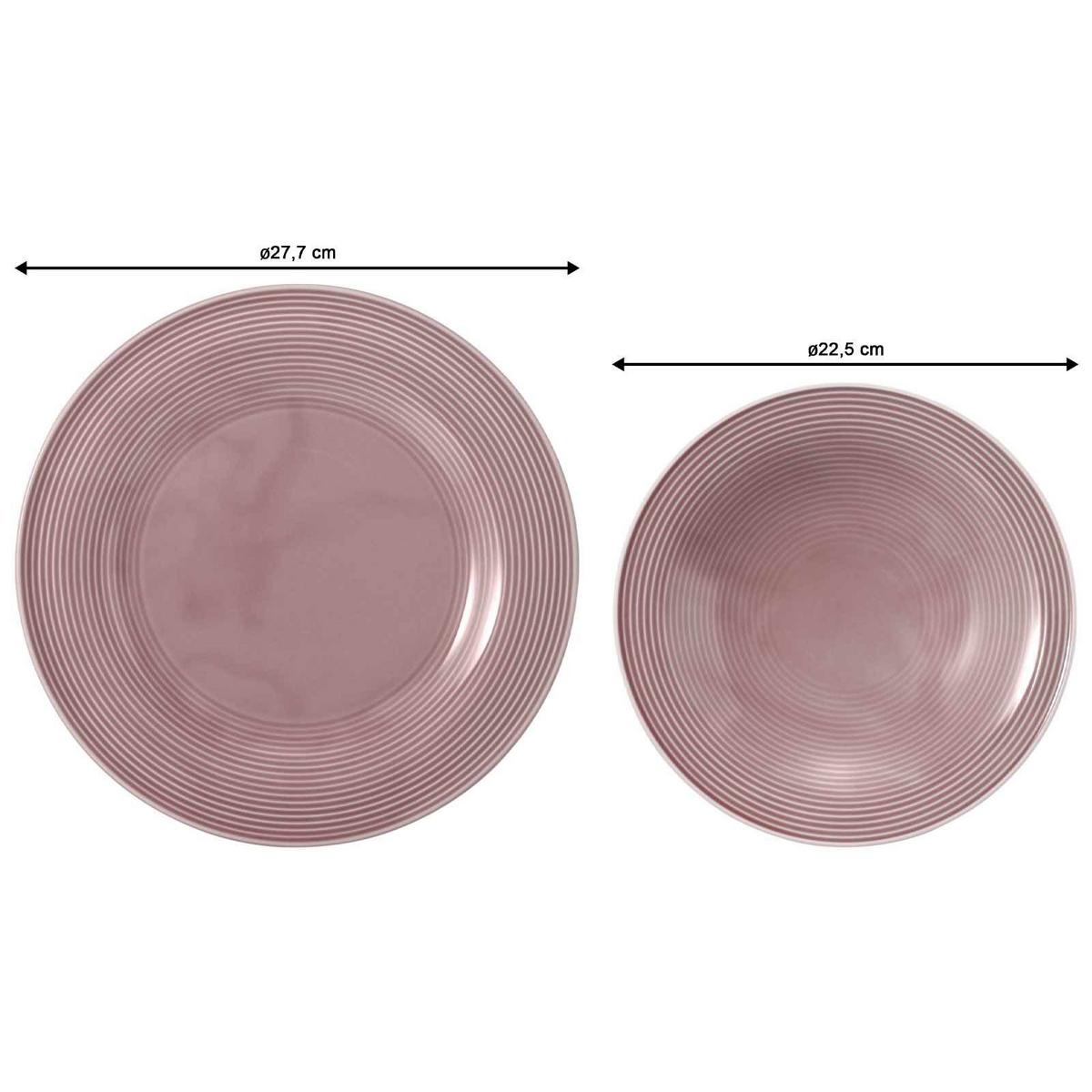 TAFELSERVICE Beat Color Glaze Altrosa 12-tlg. - Rosa, Keramik (32.3/23.5/32.3cm) - Seltmann Weiden
