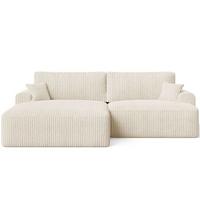 ECKSOFA Serene Beige Links - Beige, Holz/Textil (259/145cm) - Graingold