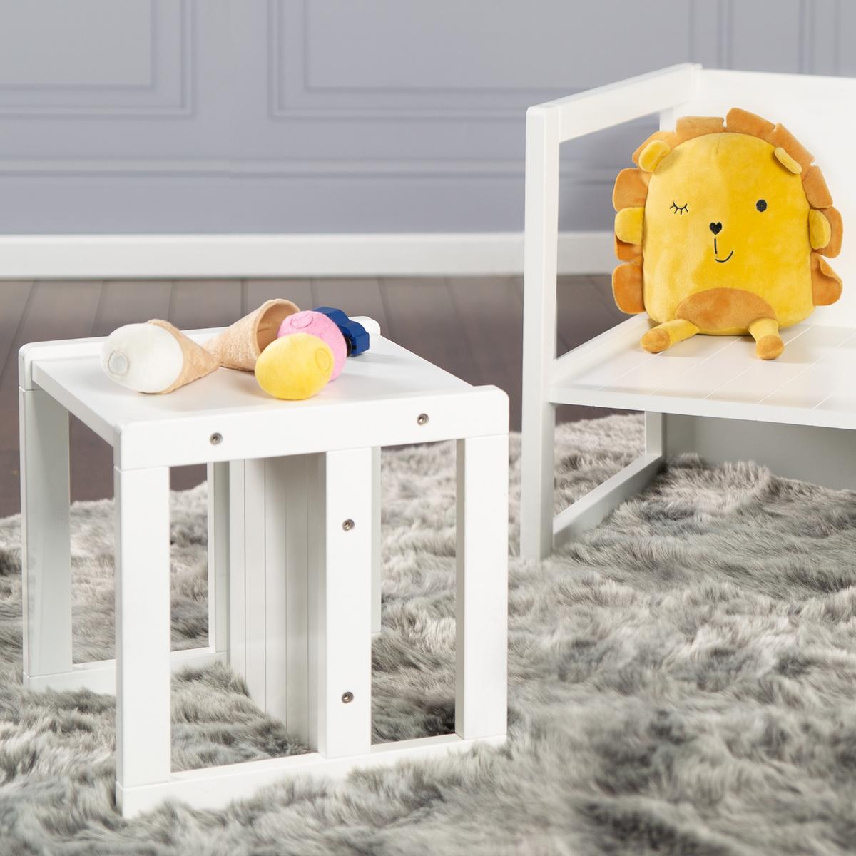SITZBANK/ TISCH - Weiß, Holzwerkstoff (61/44/44.5cm) - Roba