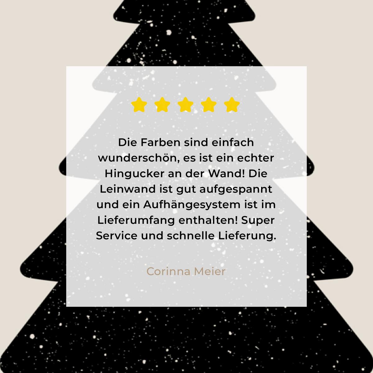LEINWANDBILD Weihnachtsbaum - Schwarz - Urlaub - Beige Gemälde 60x40 cm - Schwarz, Textil (60/40cm) - MuchoWow