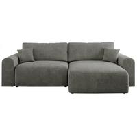 ECKSOFA NELSON Grau Struktur - Schwarz/Grau, Kunststoff/Textil (274/152cm) - MKS