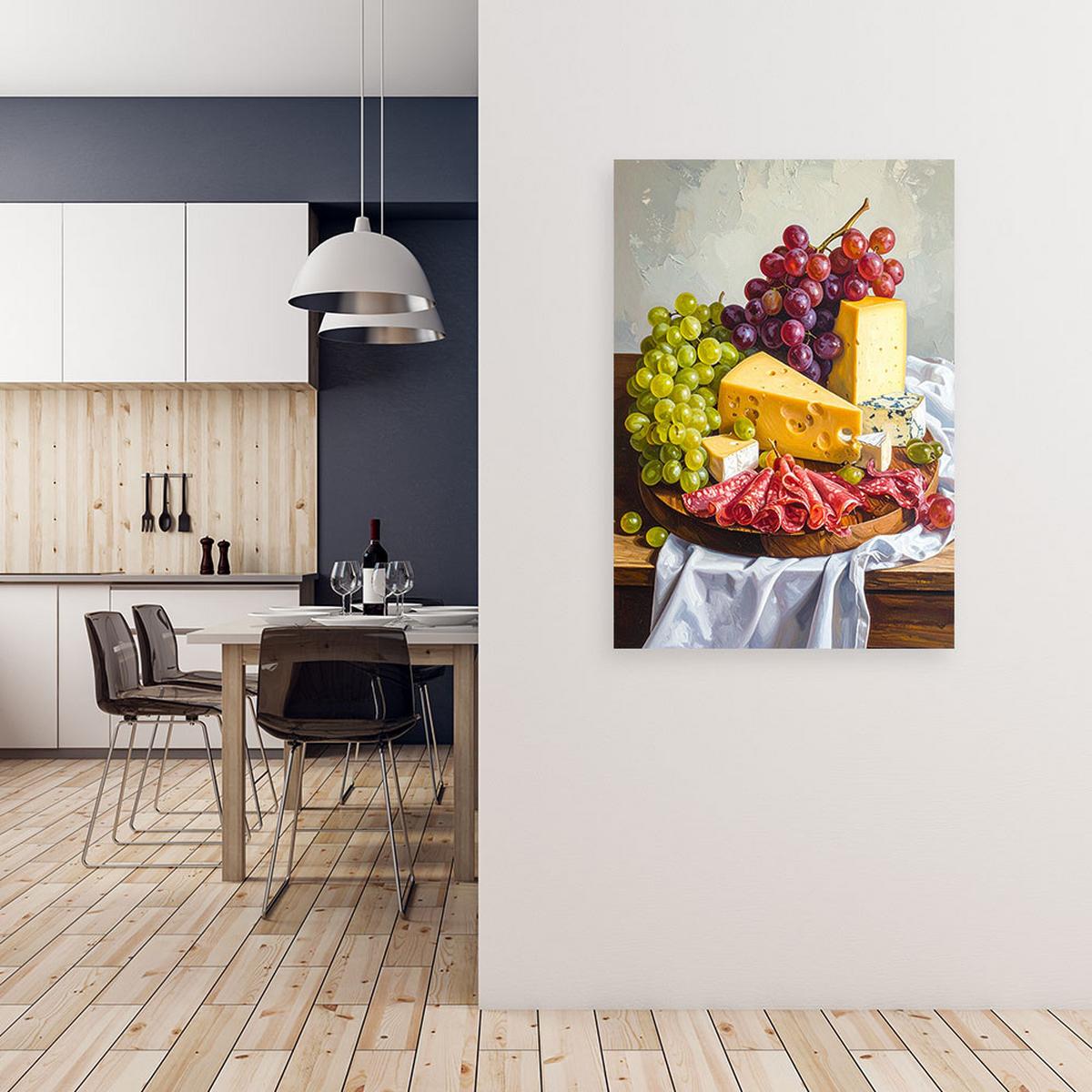 LEINWANDBILD Essen & Trinken 40x60cm - Multicolor, Textil (40/60cm) - Feeby