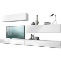 WOHNWAND Nublo Klappen in Weiß matt - Weiß, Holzwerkstoff (279/147/39cm) - Vladon