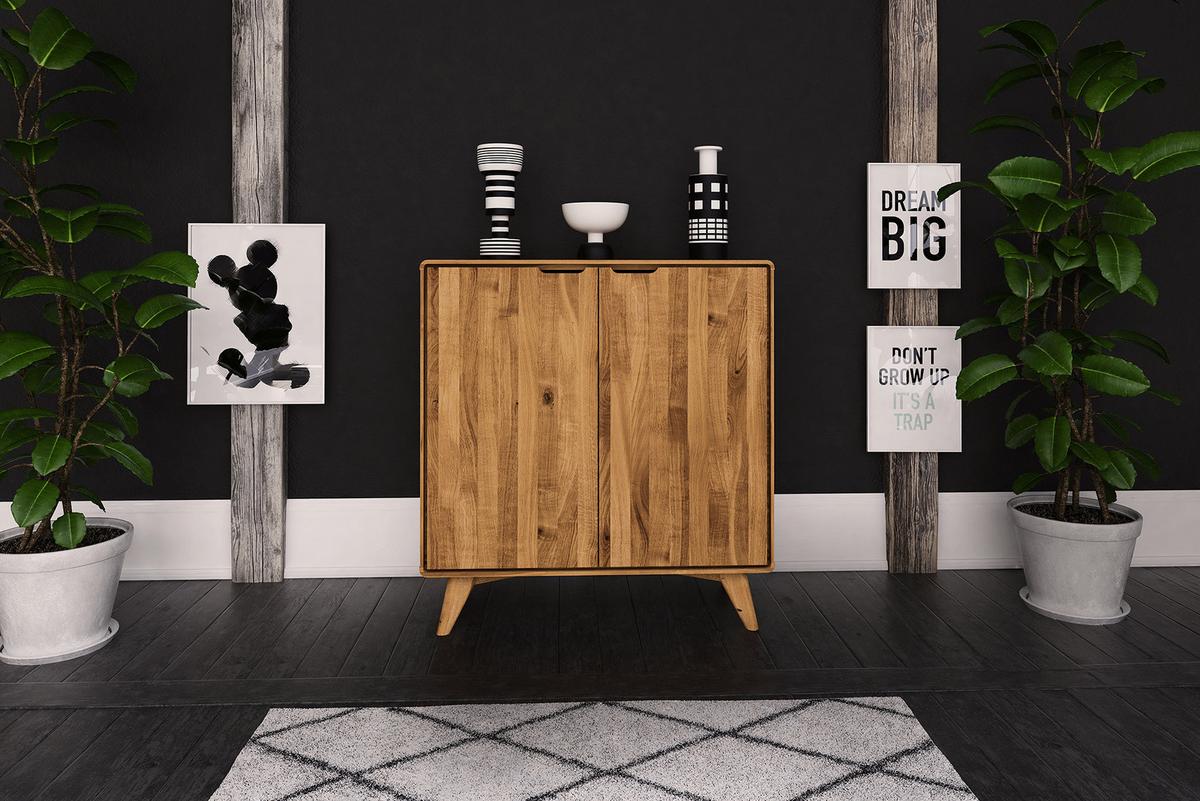 KOMMODE HOCH GREG Wildeiche - Wildeiche, Holz (90/92/40cm) - byoak