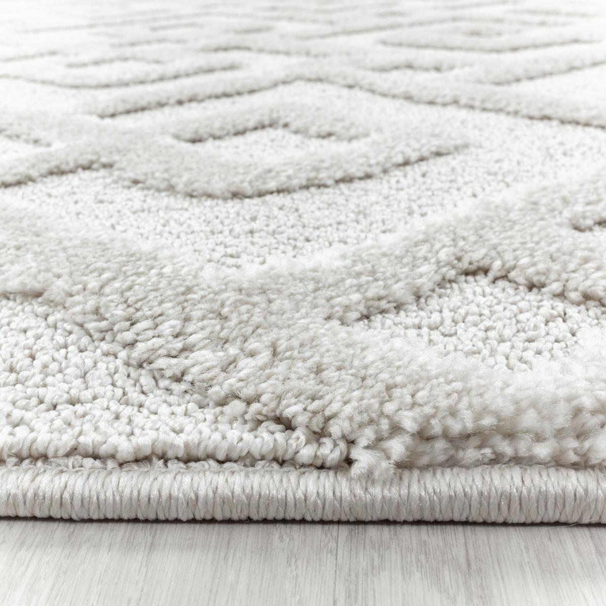 TEPPICH Hochflor EISACK in Creme, geometrisch, 240 x 340 cm - Beige, Textil (340/240cm) - KADIMA DESIGN
