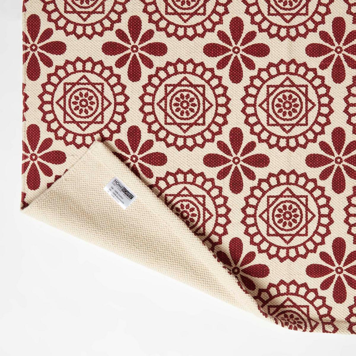 BAUMWOLLTEPPICH Cassia gemustert 90/150 cm - Rot, Textil (90/150cm) - Homescapes