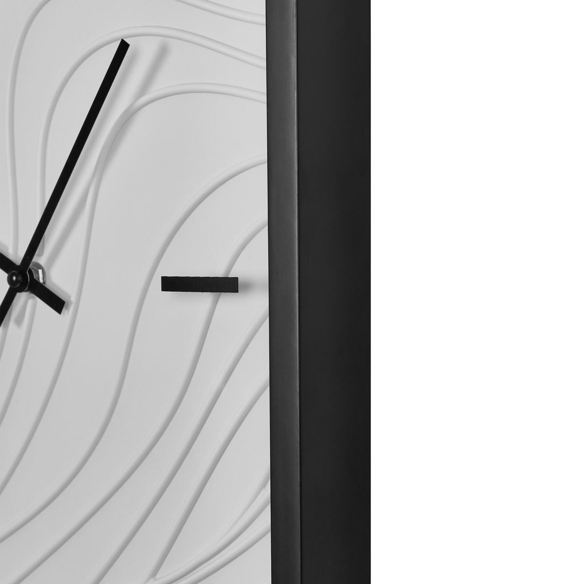WANDUHR Weiß/Schwarz Moliens - Schwarz/Weiß, Kunststoff (32/57/5cm) - Beliani