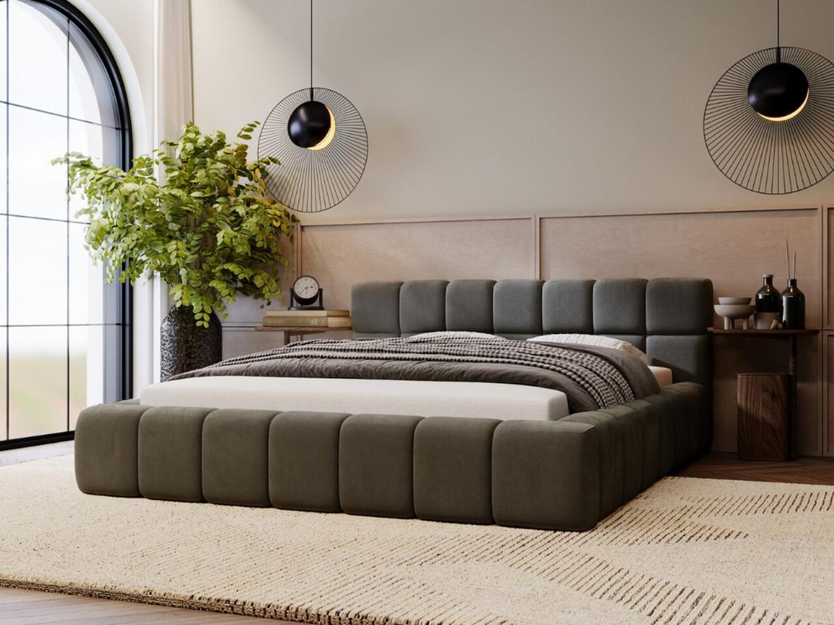 POLSTERBETT Alicante 120x200 Dunkelgrau - Dunkelgrau, Textil (120/200cm) - Graingold