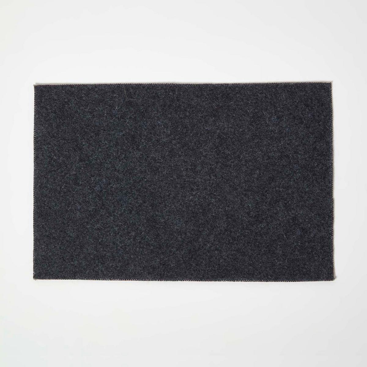 TISCHSET 4er-Set grau-gold, Patchwork-Streifen, Fell & Leder, 30/46 cm - Grau, Leder (30/46cm) - Homescapes