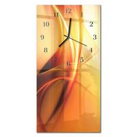 WANDUHR aus Glas 30x60 cm - Muster - Orange, Glas (30/60/0.4cm) - TULUP