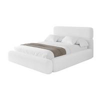 POLSTERBETT mit Bettkasten und Lattenrost, Boxbett ohne Matratze - ENORA 180x200 Weiß - Weiß, Holzwerkstoff/Textil (180/200cm) - ALTDECOR