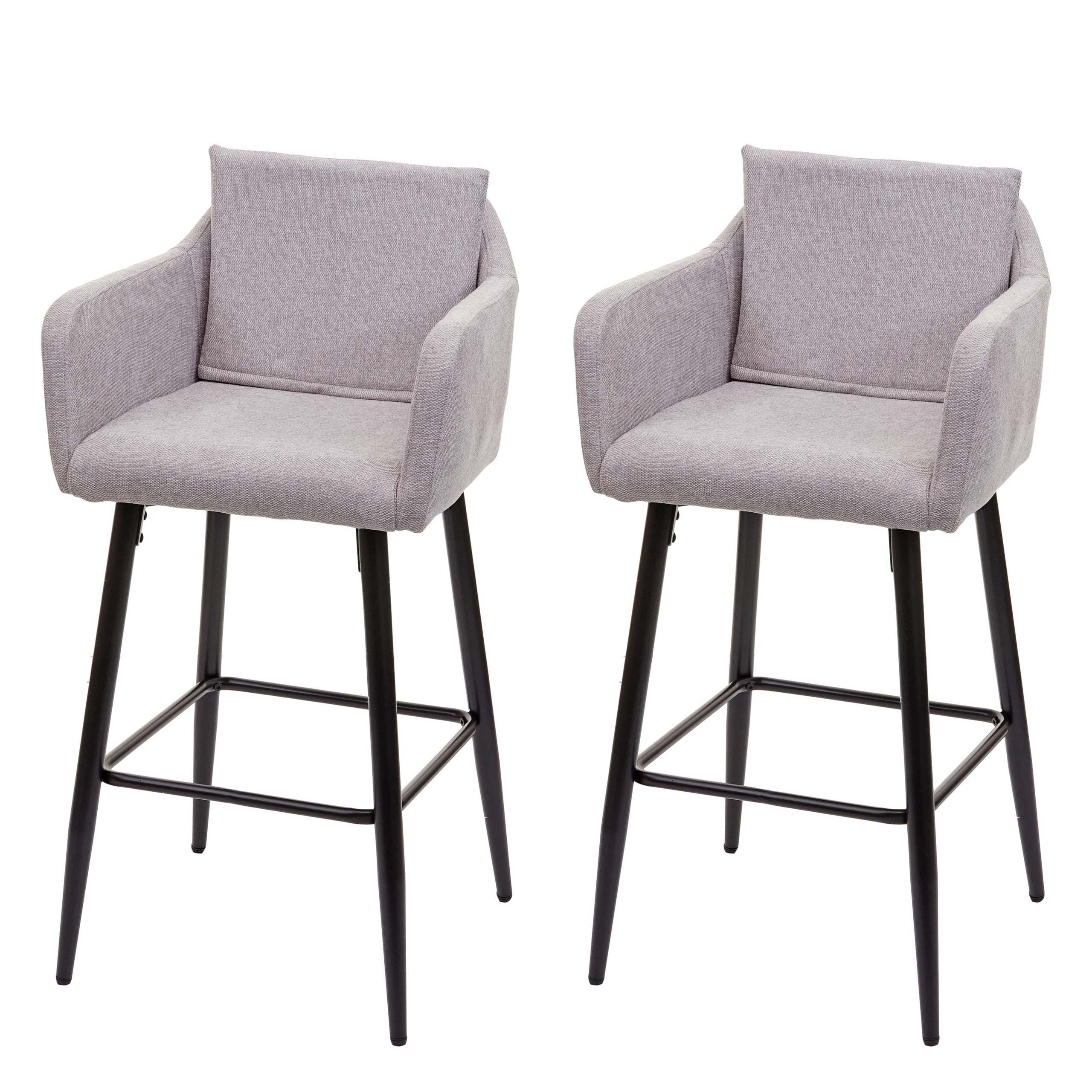 BARHOCKER Grau 2er-Set - Grau, Textil (54/105/53cm) - MCW