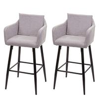 BARHOCKER Grau 2er-Set - Grau, Textil (54/105/53cm) - MCW