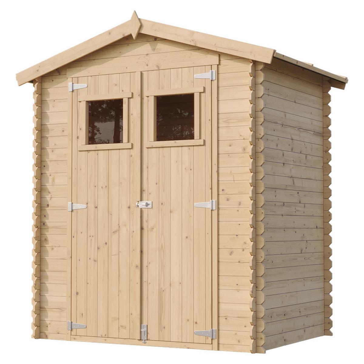 HOLZHAUS GARTENHAUS M367 - B196xL136xH218 cm/ 1.98 m2 - Beige, Holz (196/218/136cm) - Timbela
