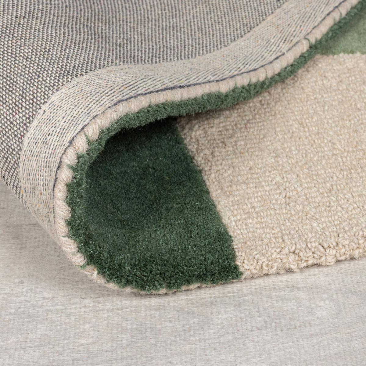 WOLLTEPPICH AIRE, abstrakt, aus Wolle, Grün, 200 x 290 cm - Grün, Textil (290/200cm) - KADIMA DESIGN