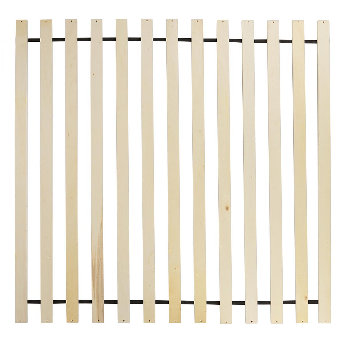 BETT ohne Kopfteil 160/200 cm Gummibaumholz Hellbraun Antras - Hellbraun, Holz (160/200cm) - Beliani