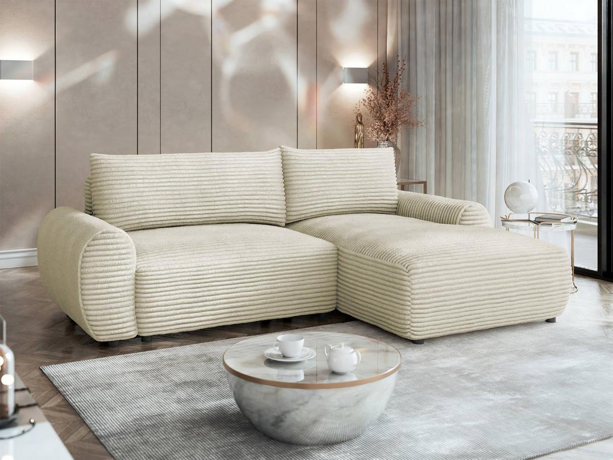 ECKSOFA Bello, Seite: Rechts - Schwarz/Naturfarben, Holz/Kunststoff (267/177cm) - MIRJAN24