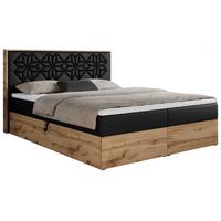 BOXBETT NESSI - 120/200 Schwarz Kunstleder - H4 - Schwarz, Holz/Textil (120/200cm) - MKS