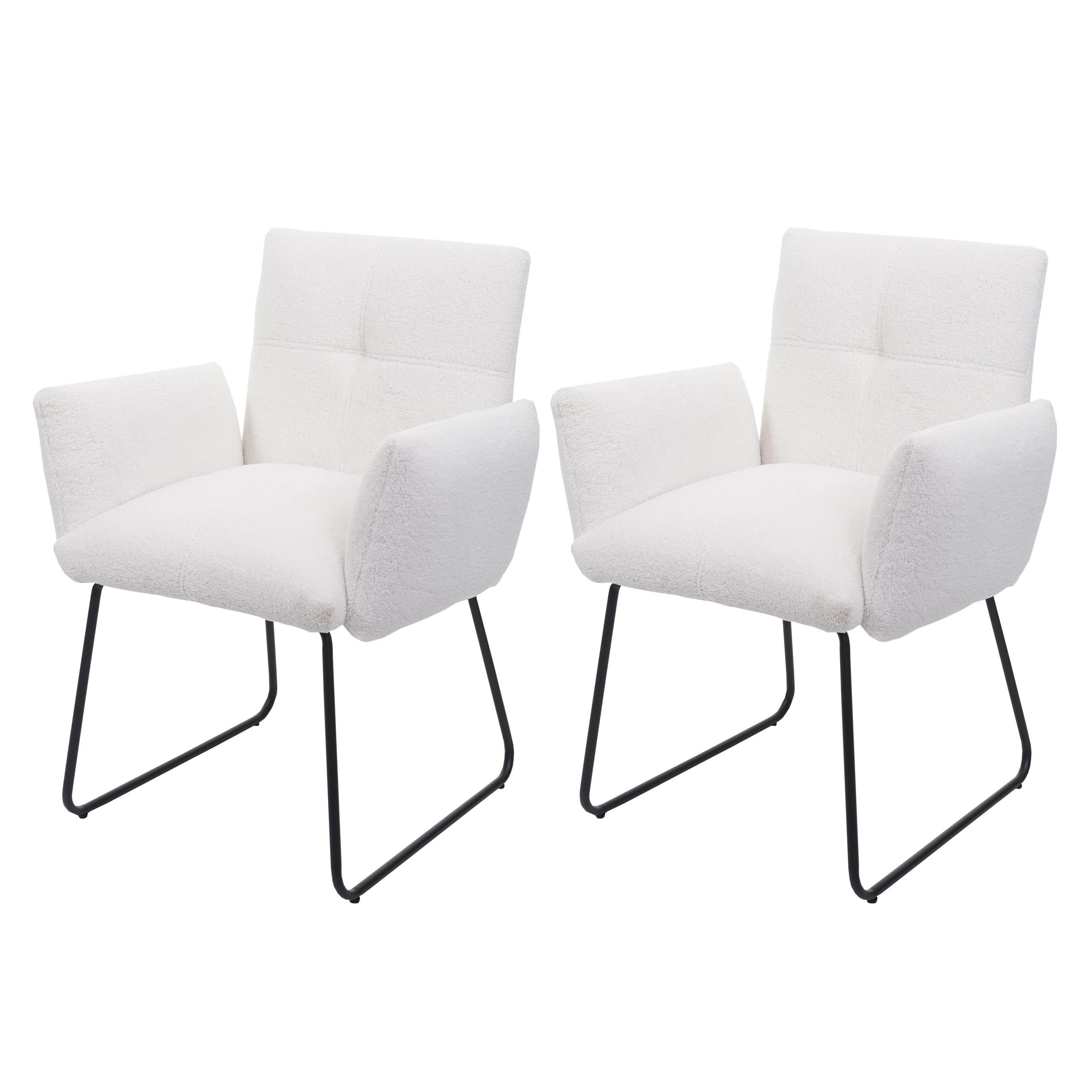 ESSZIMMERSTUHL Weiß 2er-Set - Weiß, Textil (79/87/52cm) - MCW