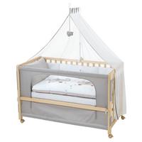 BABYBETT Jumbo twins grau 5er-Set 60 x 120 cm - Naturfarben/Grau, Holzwerkstoff (60/120cm) - Roba