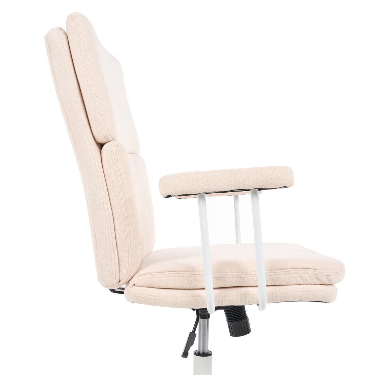 BÜROSTUHL Stoff Hellbeige Vero - Beige, Textil (62/100/65cm) - Beliani