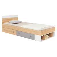 JUGENDBETT Pixel PX14/15 L/P - Eichefarben/Weiß, Holzwerkstoff (120/200cm) - MIRJAN24