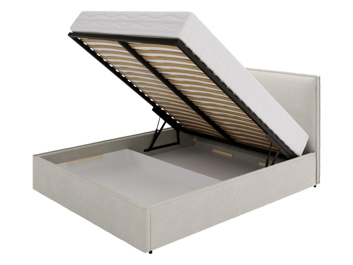 POLSTERBETT Bianco - Creme/Schwarz, Holzwerkstoff/Kunststoff (180/200cm) - MIRJAN24