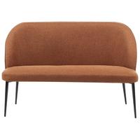 2-SITZER-KÜCHENSOFA braun Osby - Schwarz/Braun, Textil (130/85/49cm) - Beliani