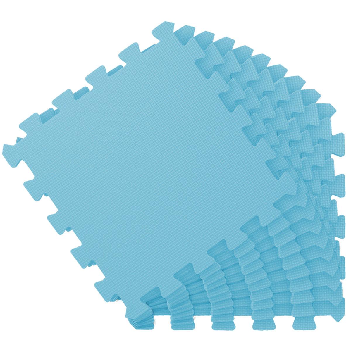 SPIELMATTE ab Null 90 cm Baby Puzzlematte Hellblau - Blau, Kunststoff (30/30cm) - Littletom