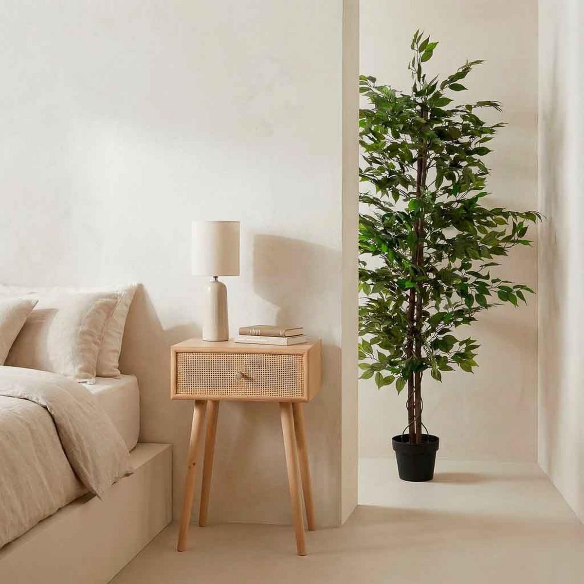 NACHTTISCH aus MDF und Gitter, braun, 40x36x70cm - Braun, Holzwerkstoff (40/70/36cm) - Wanderlust