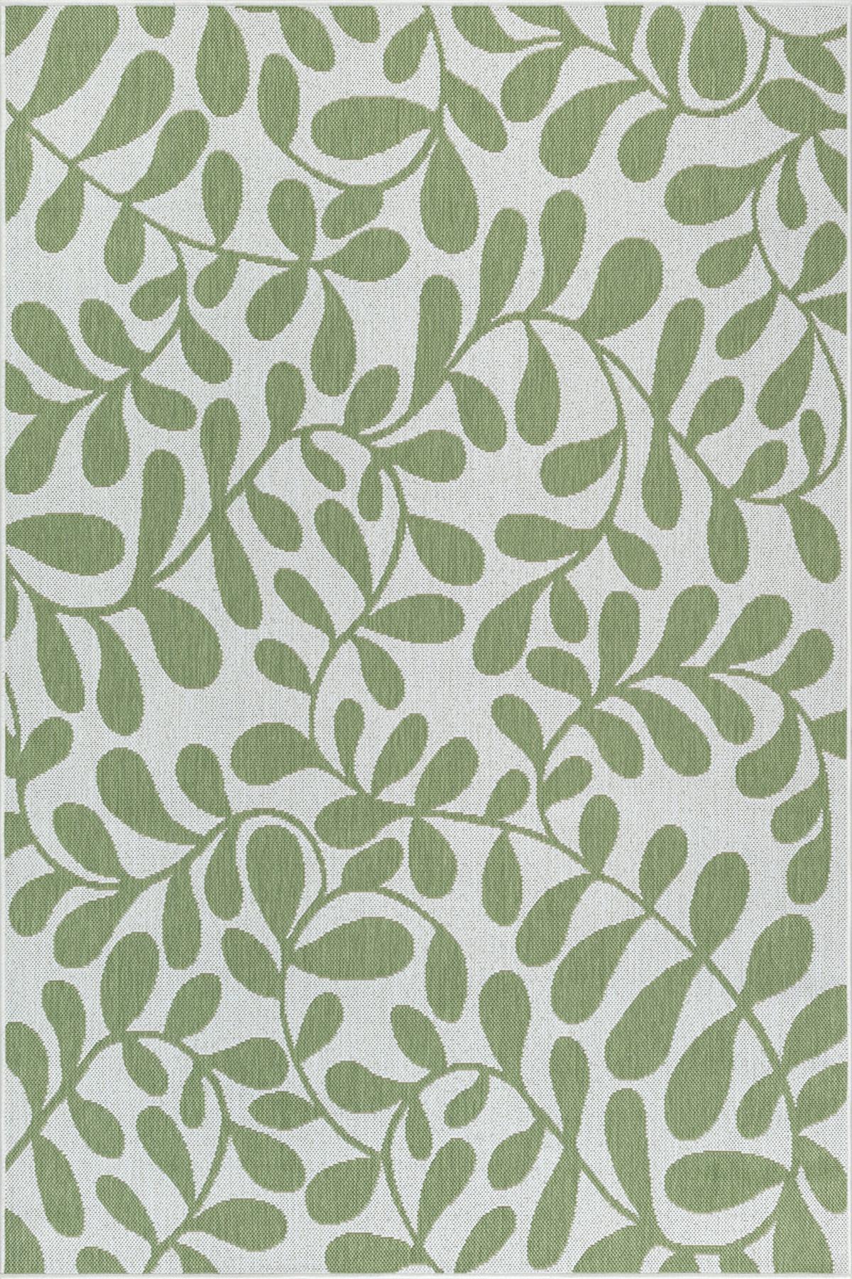 FLACHWEBTEPPICH Floral BORNO Polypropylen Grün 200 x 280 cm - Grün, Textil (200/280cm) - KADIMA DESIGN