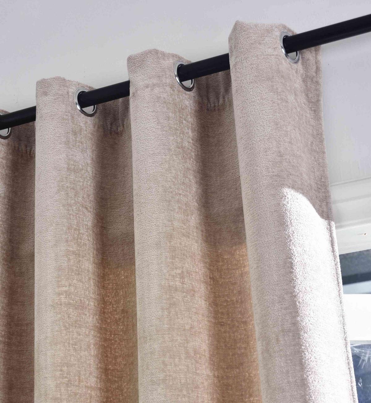 VORHANG 2ER SET »Nürnberg« HxB 245x135 cm Beige - Beige, Textil (135/245cm) - Gardinenbox