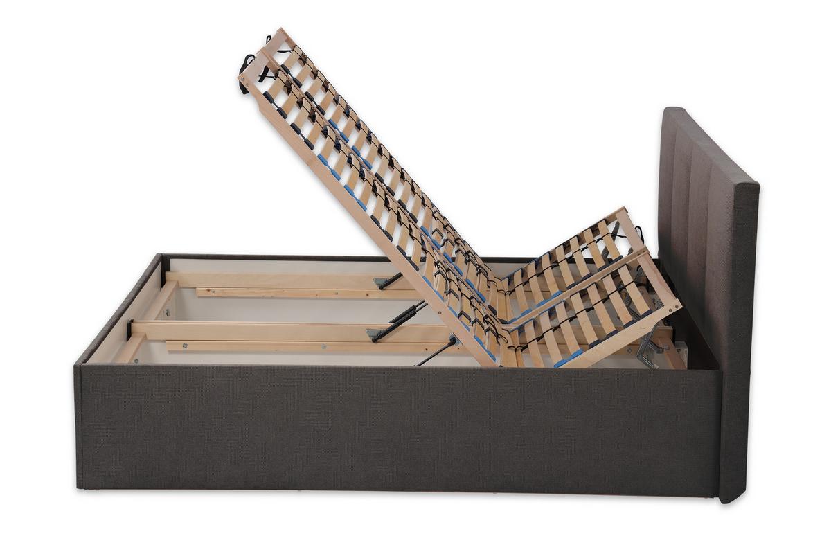 POLSTERBETT Dalas Anthrazit 160 x 200 x 40 cm Bettkasten Mit hochwertiger Matratze H3 (bis 120 kg) und Lattenrost - Anthrazit, Holz (160/200cm) - Halmon Schlafkomfort Betten 
