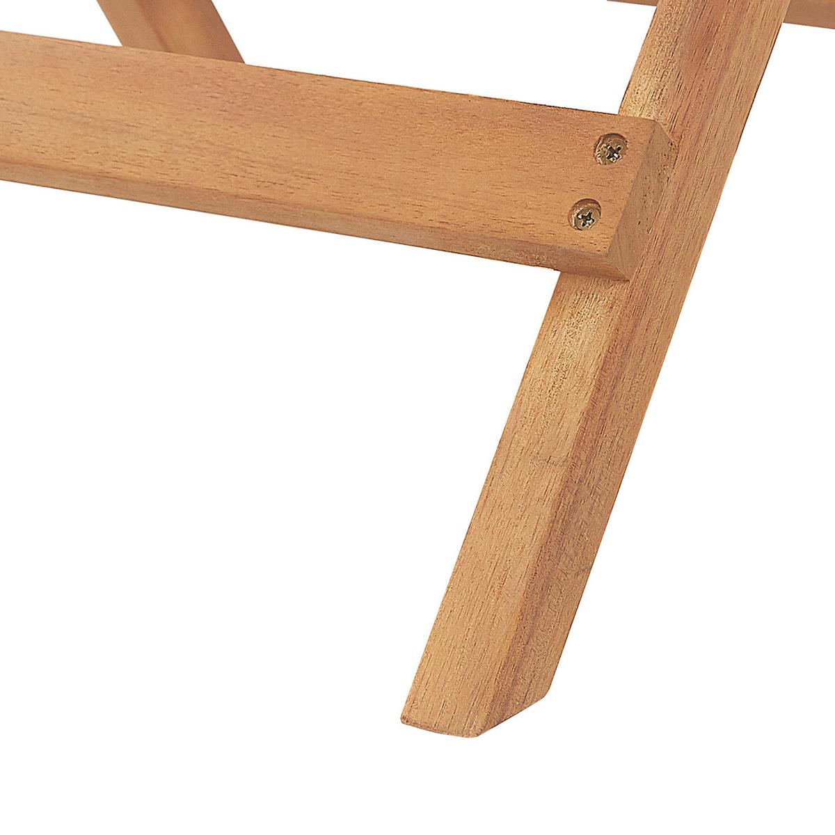 GARTENTISCH Massivholz Heller Holzfarbton Java - Hellbraun, Holz (45/68/73cm) - Beliani
