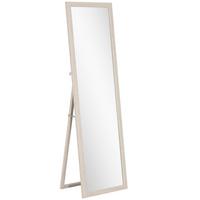 GANZKÖRPERSPIEGEL 160 x 50 cm Rechteckig Standspiegel mit Steinoptik, Weiß - Weiß, Glas/Kunststoff (50/160/4cm) - HOMCOM