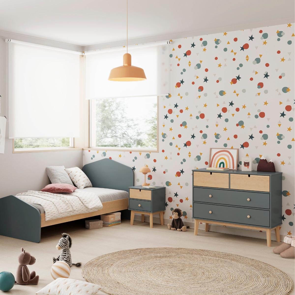 NACHTTISCH Estefania Grün 40/35/53 cm - Grün, Holz (35/53/40cm) - Calicosy