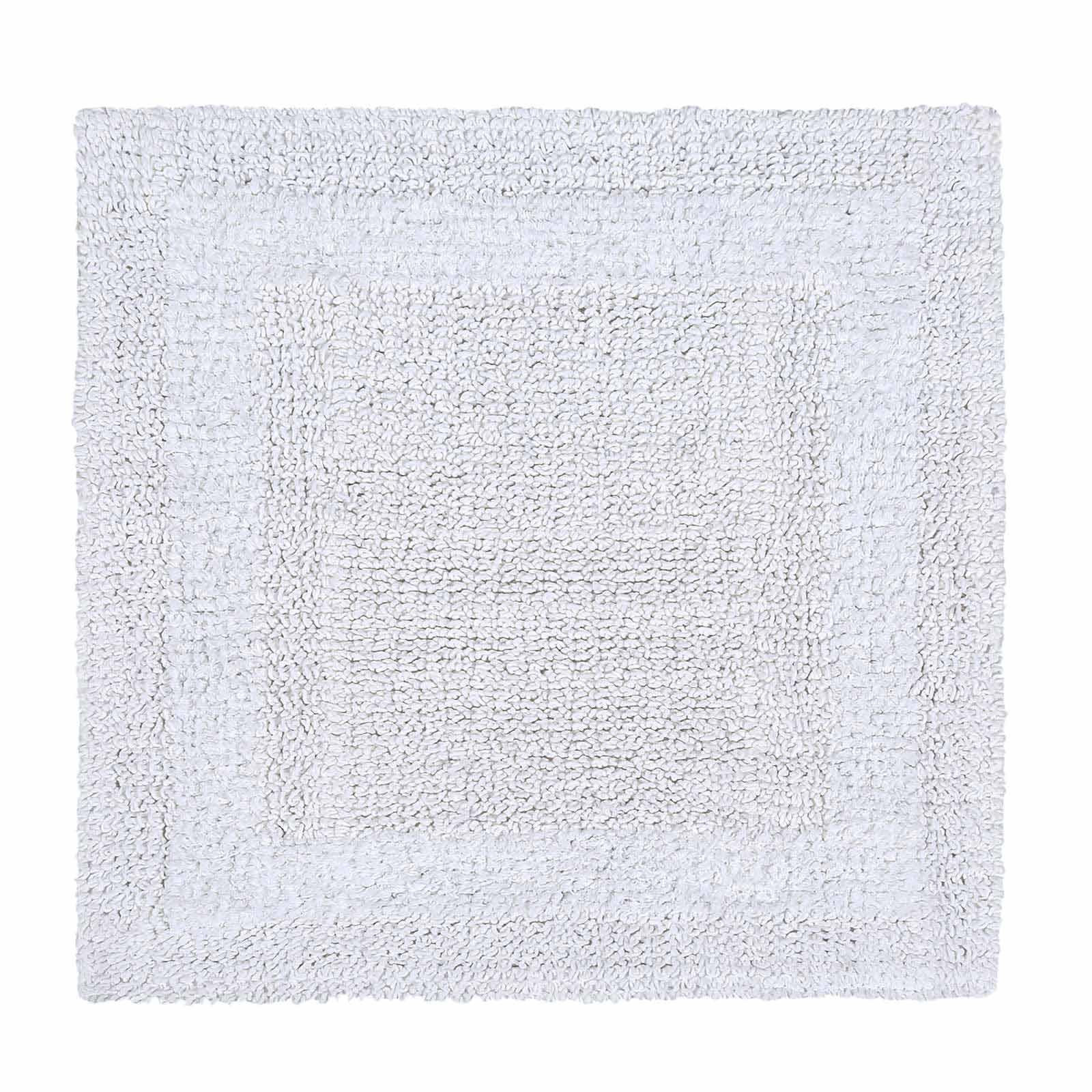DUSCHVORLEGER 50/50 cm, 100% Baumwolle, wendbar - Weiß, Textil (50/50cm) - Homescapes