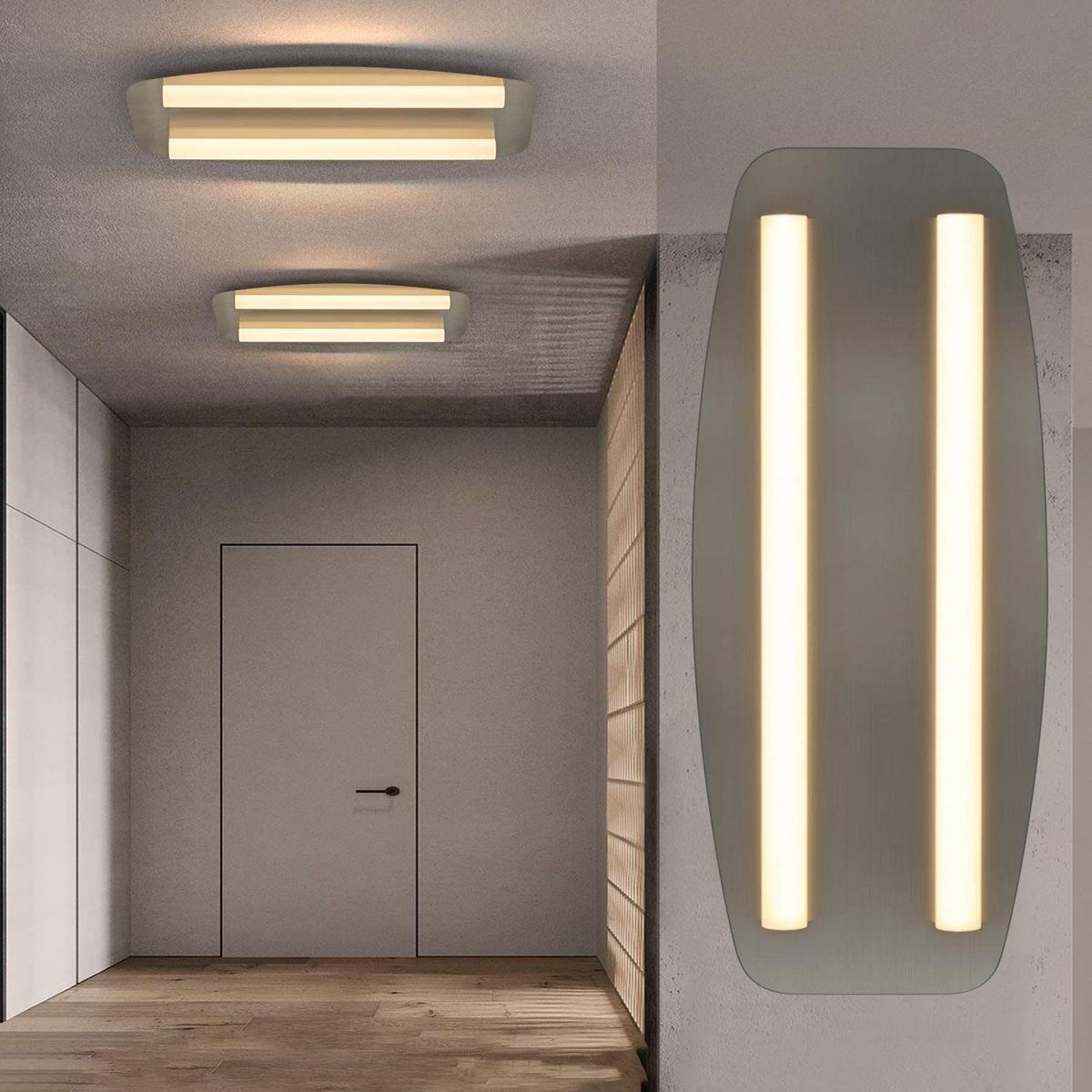 LED-DECKENLEUCHTE Ursula 48/19/6 cm - Grau, Metall (48/19/6cm) - Nettlife