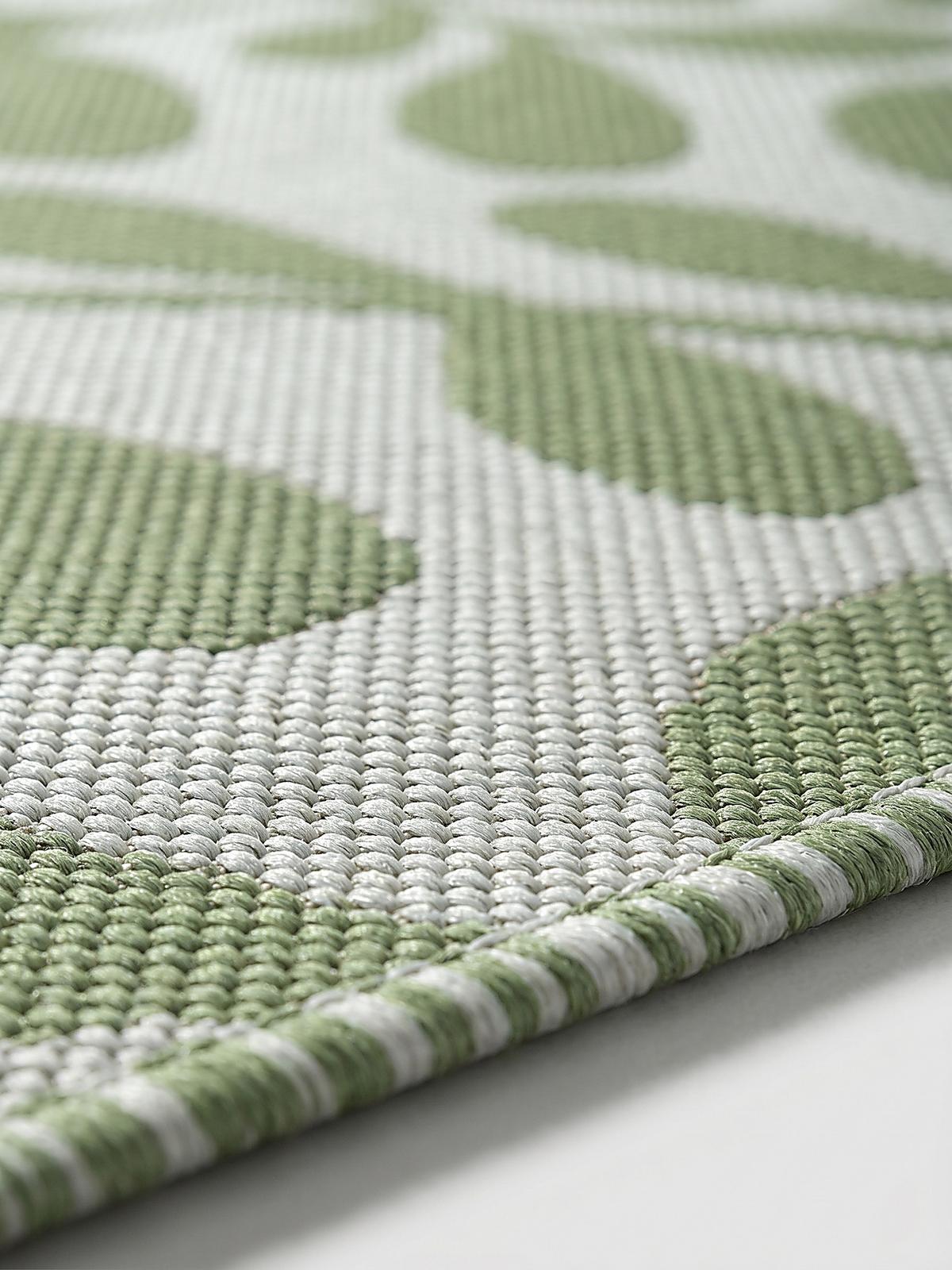 FLACHWEBTEPPICH Floral BORNO Polypropylen Grün 120 x 170 cm - Grün, Textil (120/170cm) - KADIMA DESIGN