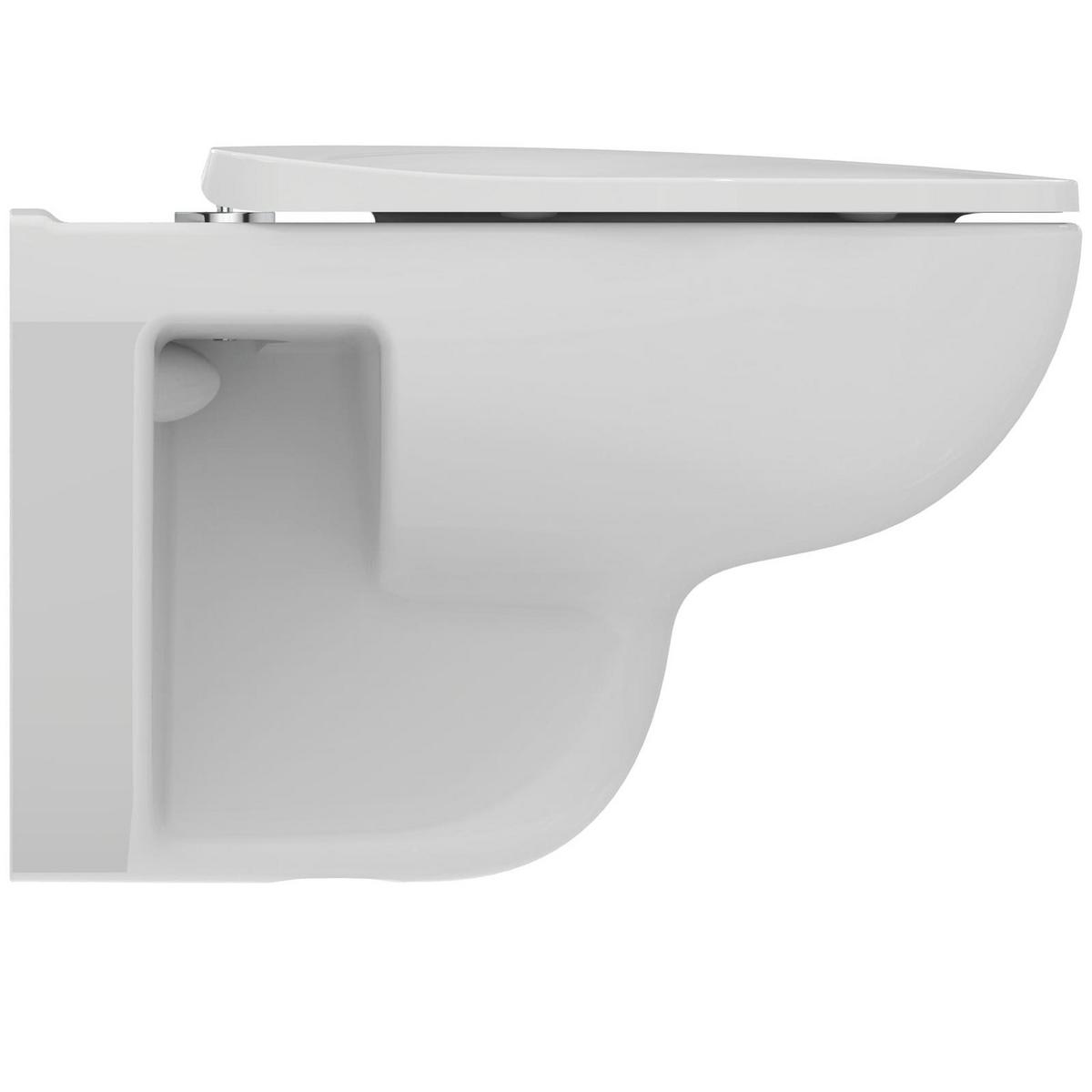 WC-SET MIT ABSENKAUTOMATIK i.life A weiß 54,5 x 36,5 x 37 cm - Weiß, Keramik (36.5/37/54.5cm) - Ideal Standard