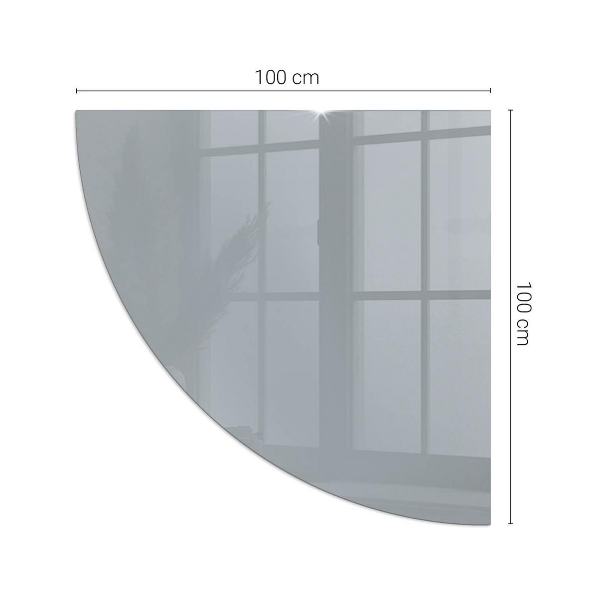 GLASPLATTE für Kamin 100x100 cm - Grau, Glas (100/100/0.4cm) - TULUP